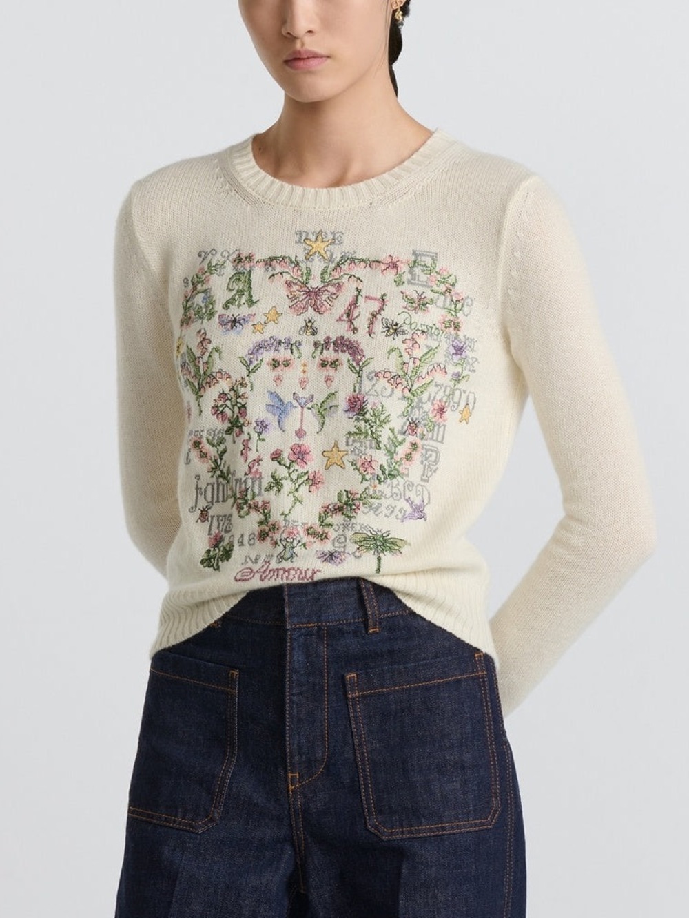 Dior amour Embroidered Sweater Fr36